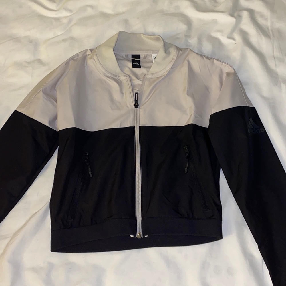 Adidas cropped zip up jacket